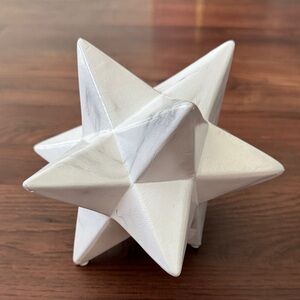 Marble Star Decor Size OS Color White Gray